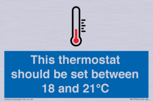 This thermostat should be set between 18 and 21°C